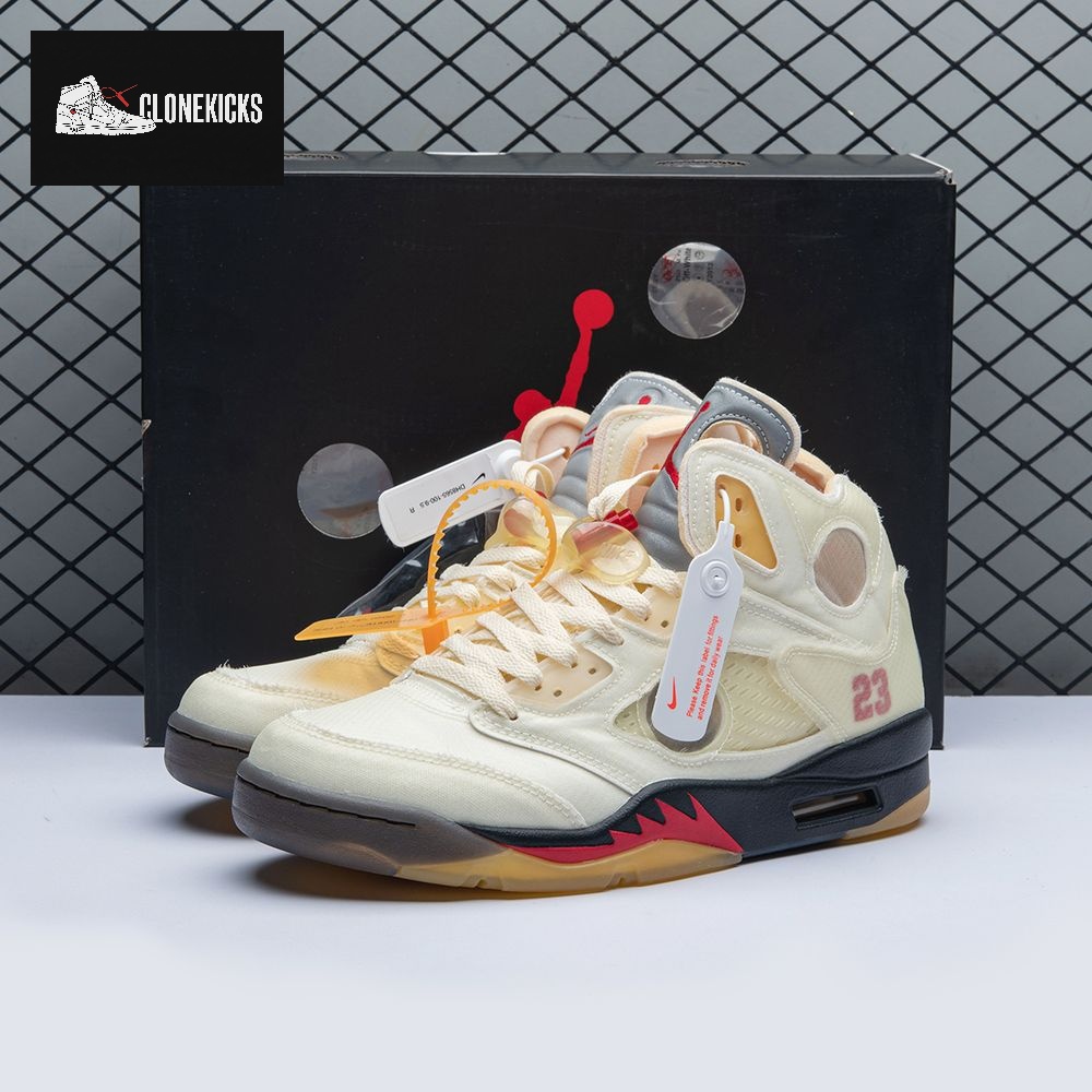OFF-WHITE x Air Jordan 5 Sail Men's