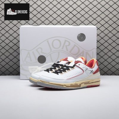 OFF-WHITE x Jordan 2 Retro Low SP White Red Unisex