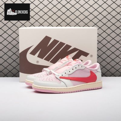Travis Scott x Air Jordan 1 Low Shy Pink IQ7604-101 Unisex