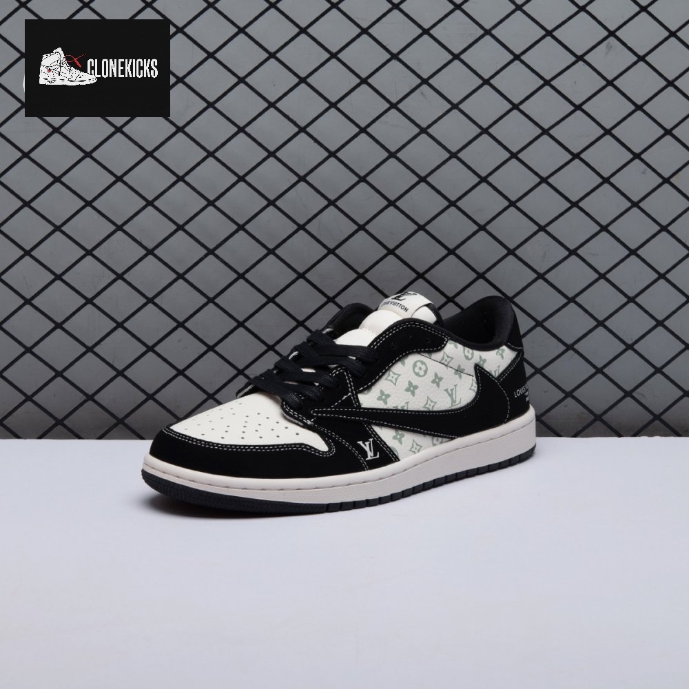 Travis Scott x Fragment Design x Air Jordan 1 Low OG SP Black Off White Grey LX1988-200 Unisex